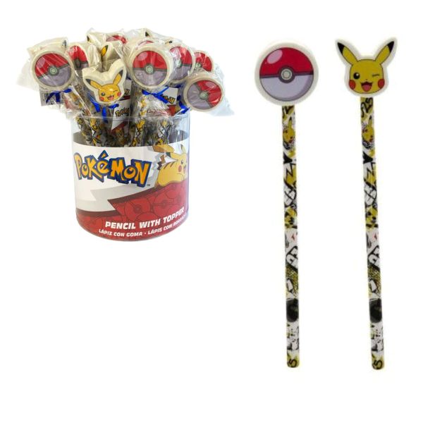 POKEMON Matite con coprimatita/cancellina 2ass